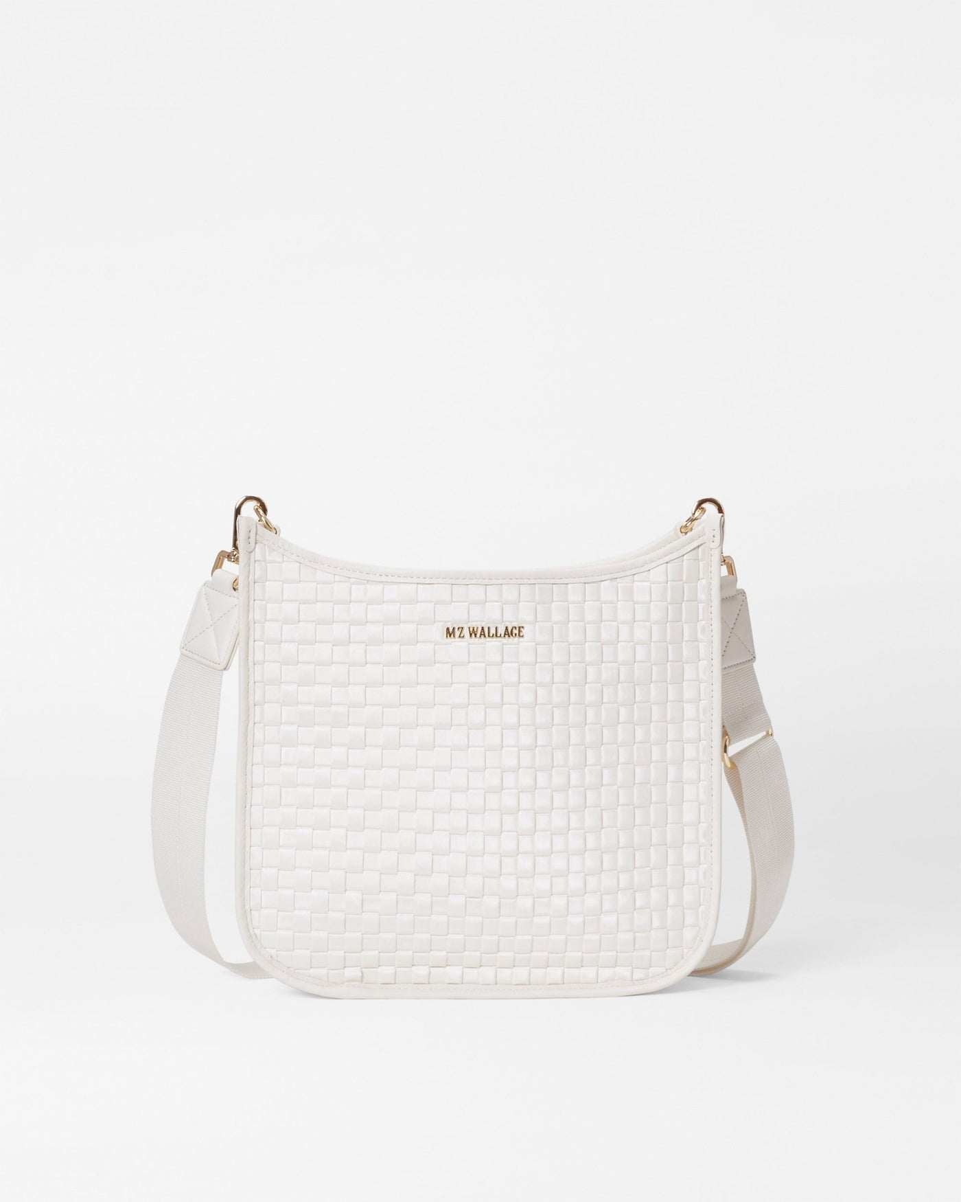 Pearl Metallic Woven Box Crossbody
