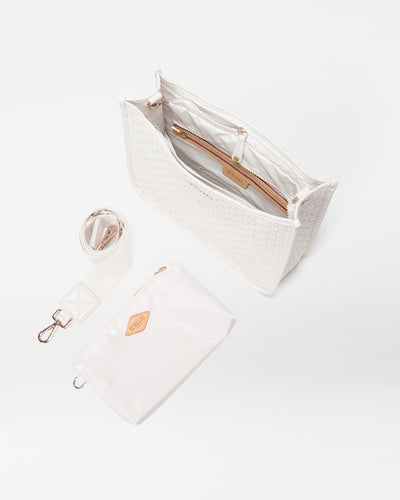 Pearl Metallic Woven Box Crossbody