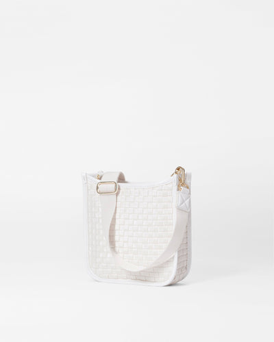 Pearl Metallic Small Woven Box Crossbody
