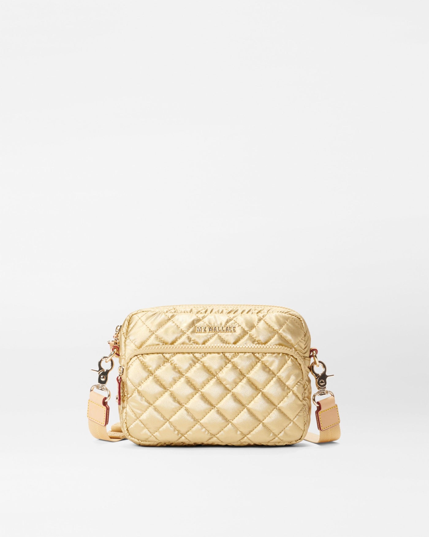 Light Gold Pearl Metallic Small Metro Camera Bag