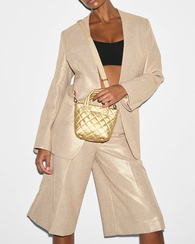 Light Gold Pearl Metallic Petite Metro Tote Deluxe
